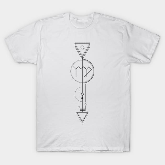 Virgo Arrow - Geometric Astrology T-Shirt by alcateiaart